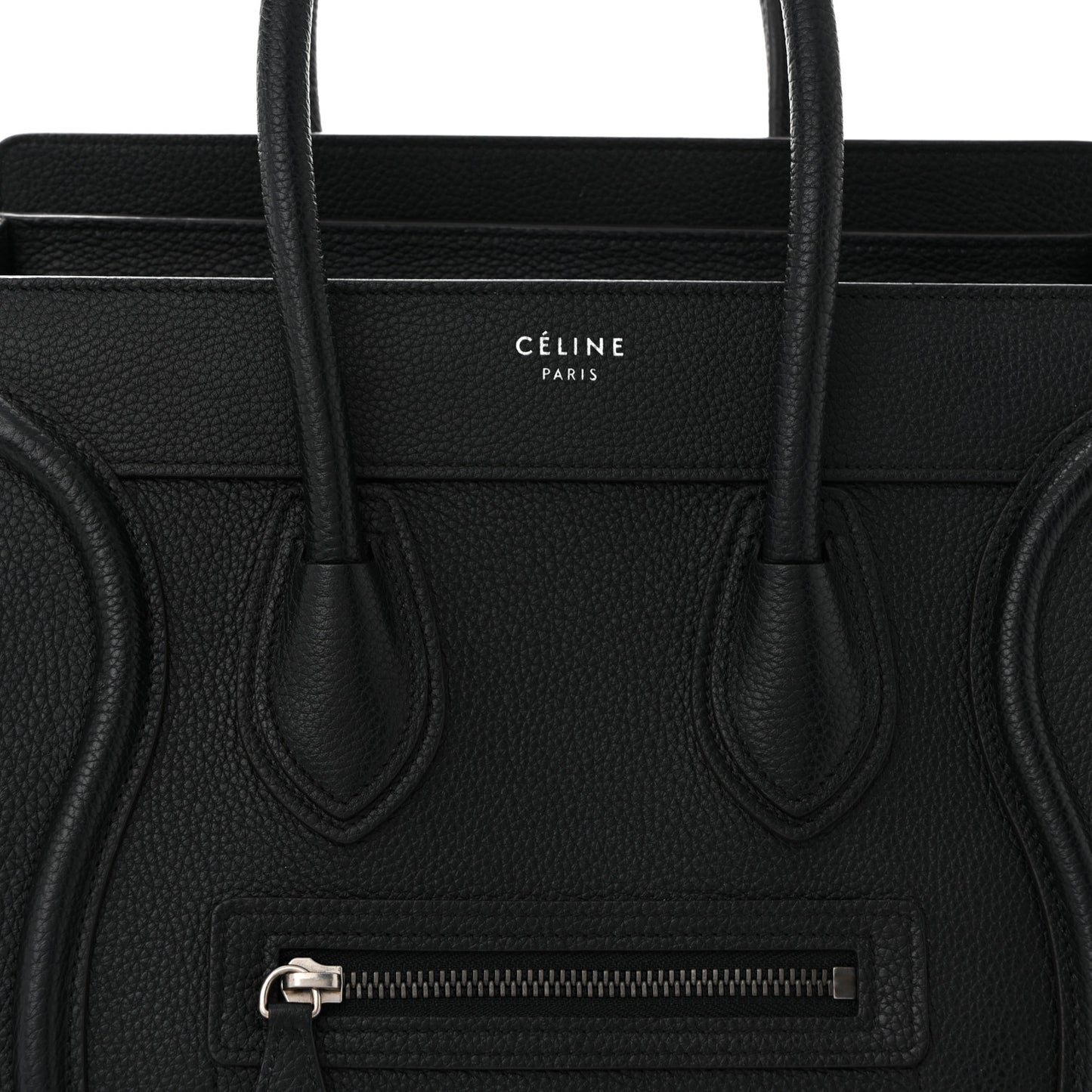 Drummed Calfskin Micro Luggage Black