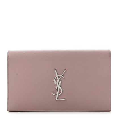Saint Laurent Grain De Poudre Classic Kate Monogram Clutch Pale Pink 1 of 11