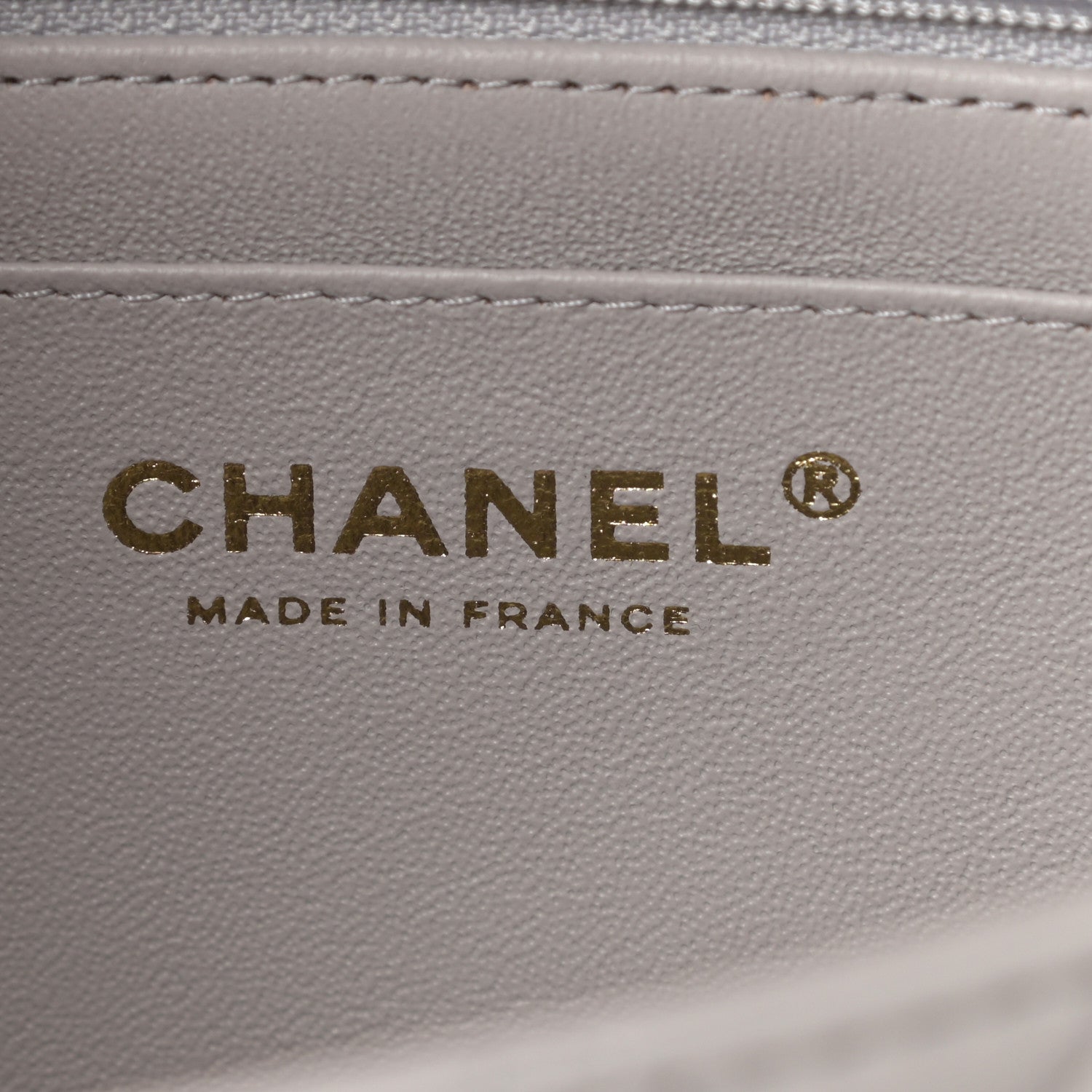 Chanel Lambskin Quilted Mini Top Handle Rectangular Flap Grey 6 of 12