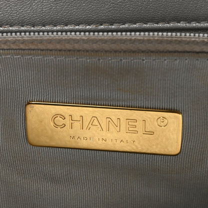 Chanel Metallic Goatskin Quilted Maxi 19 Flap Silver 6 of 10