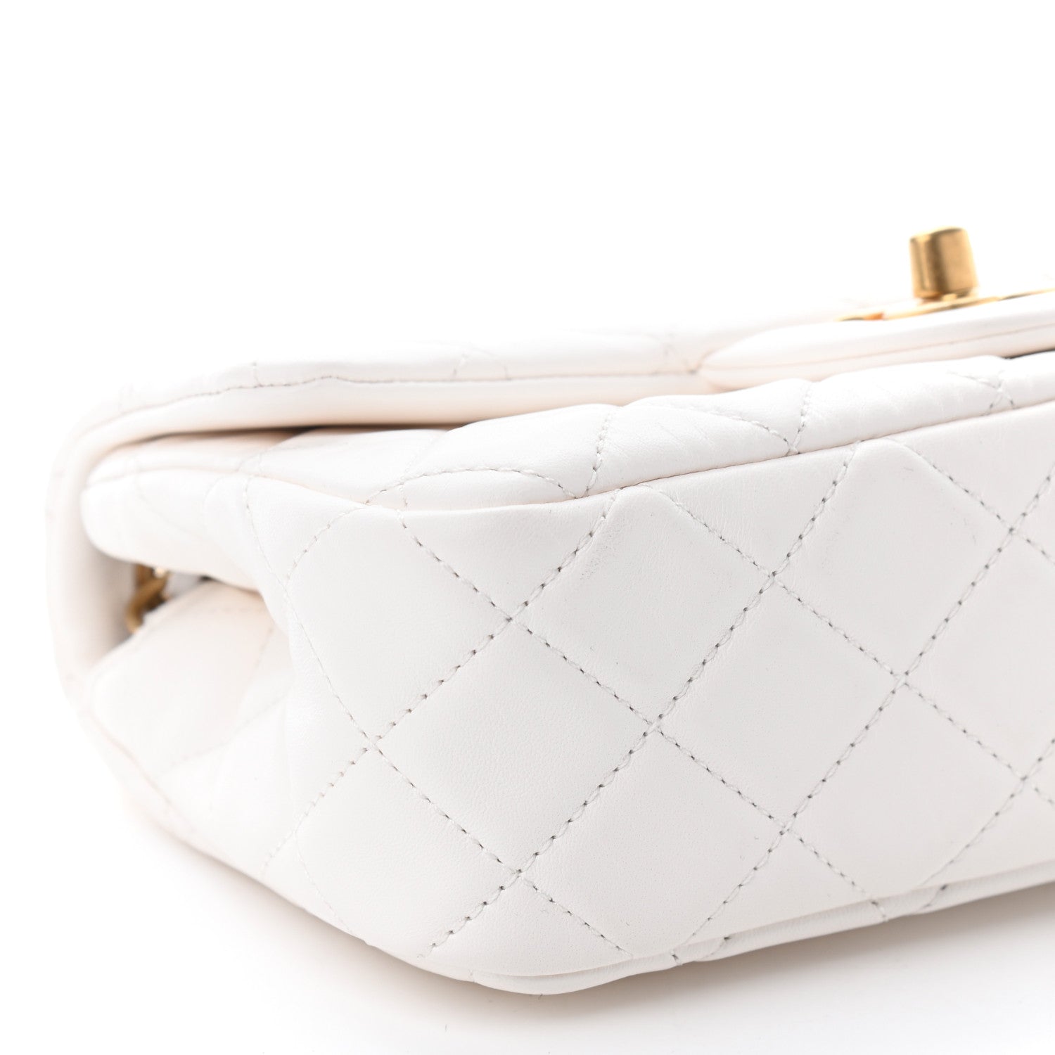 Chanel Lambskin Quilted Mini Rectangular Pearl Crush Flap White 4 of 8