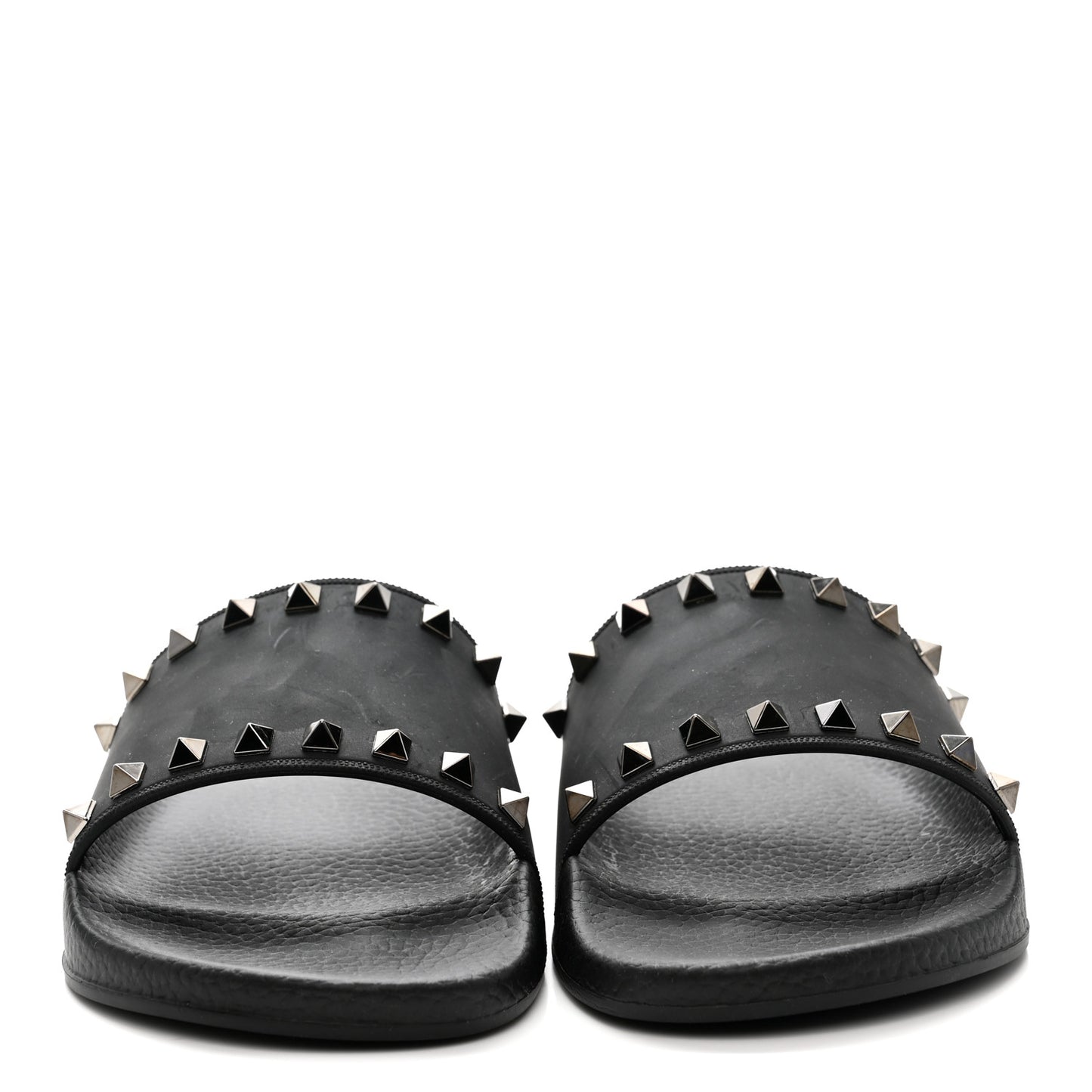 Rubber Rockstud Slide Sandals 39 Black