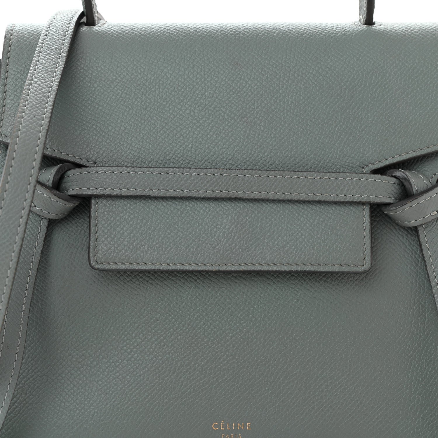 Celine Grained Calfskin Nano Belt Bag Storm 8 of 10