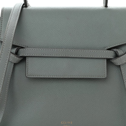 Celine Grained Calfskin Nano Belt Bag Storm 8 of 10