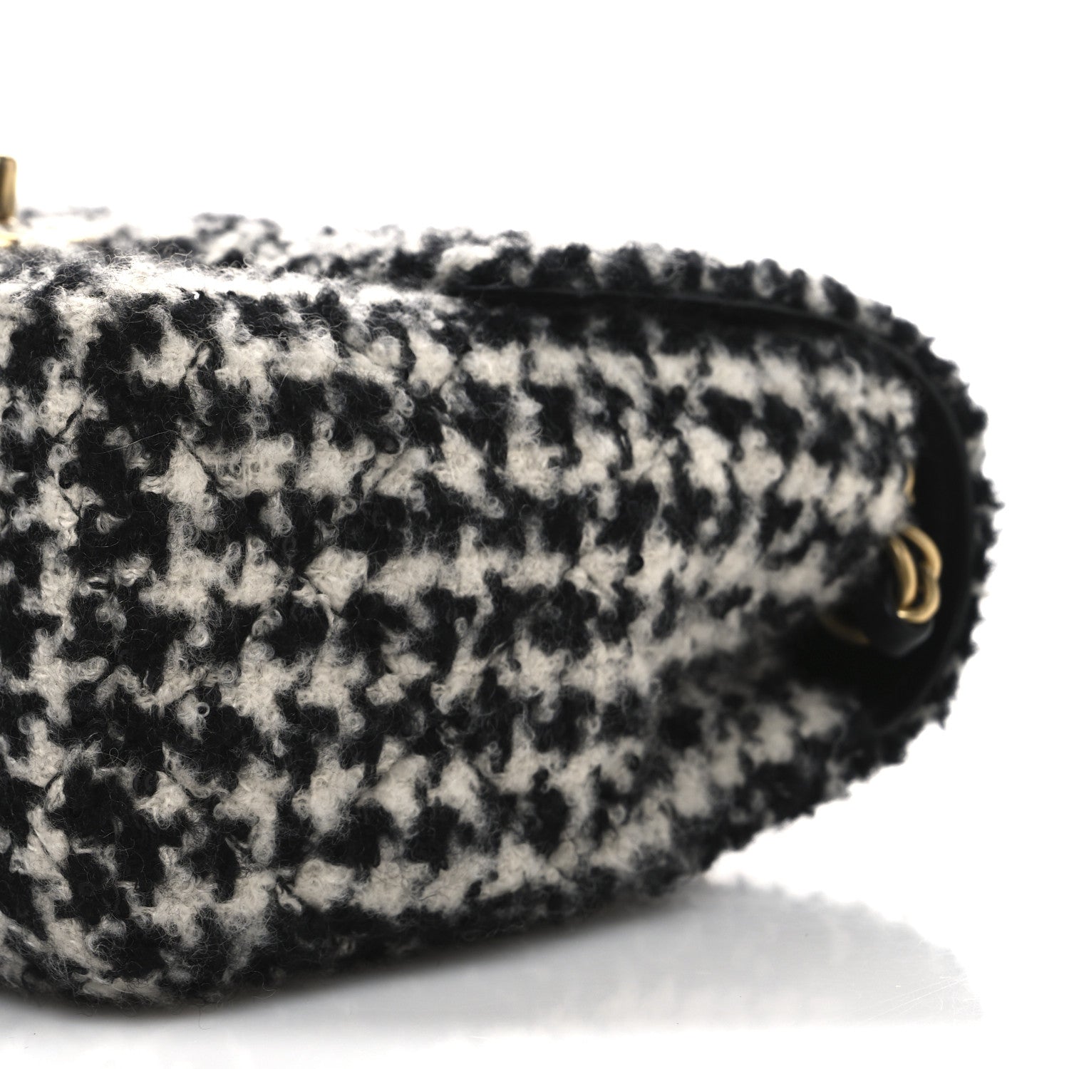 Chanel Tweed Houndstooth Quilted Mini Square Flap White Black 10 of 10