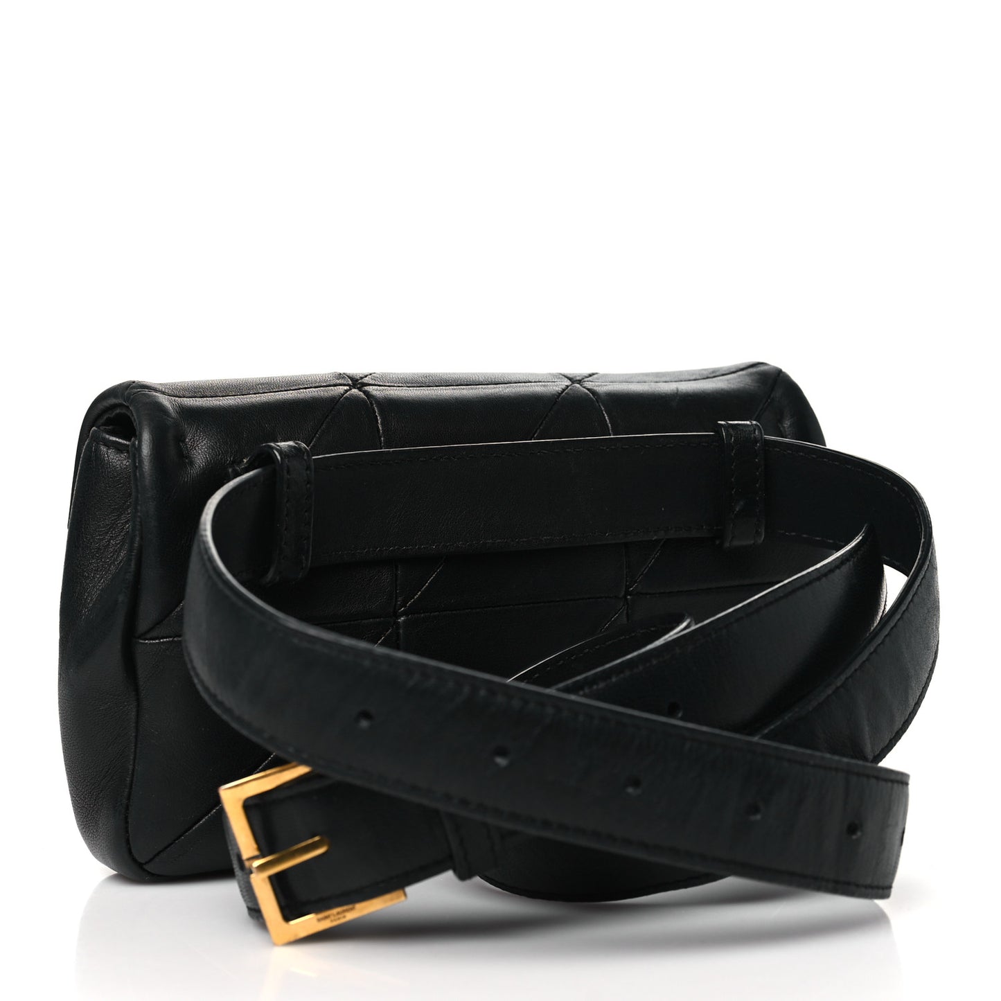 Lambskin Monogram Jamie Belt Bag Black