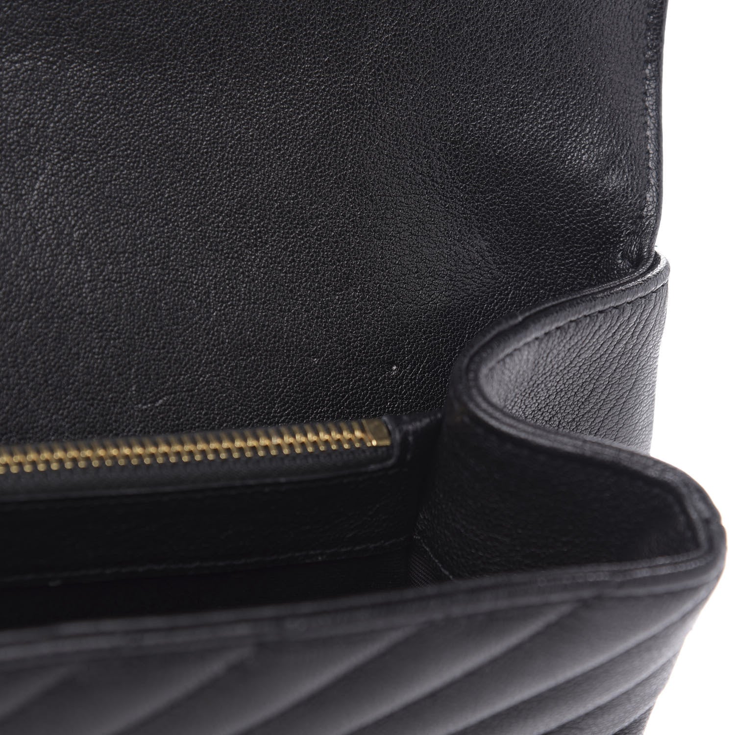 Saint Laurent Sheepskin Matelasse Chevron Monogram Large College Satchel Black 11 of 12