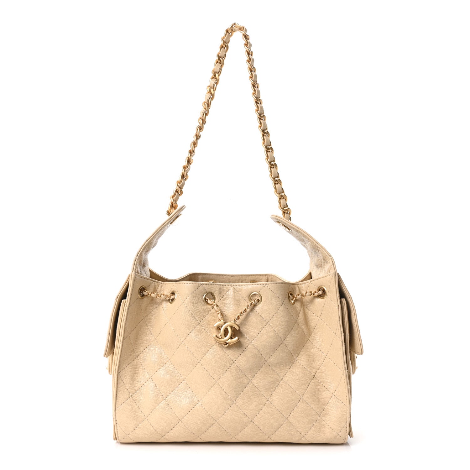Chanel Caviar Quilted Small Chanel 25 Handbag Beige 1 of 10