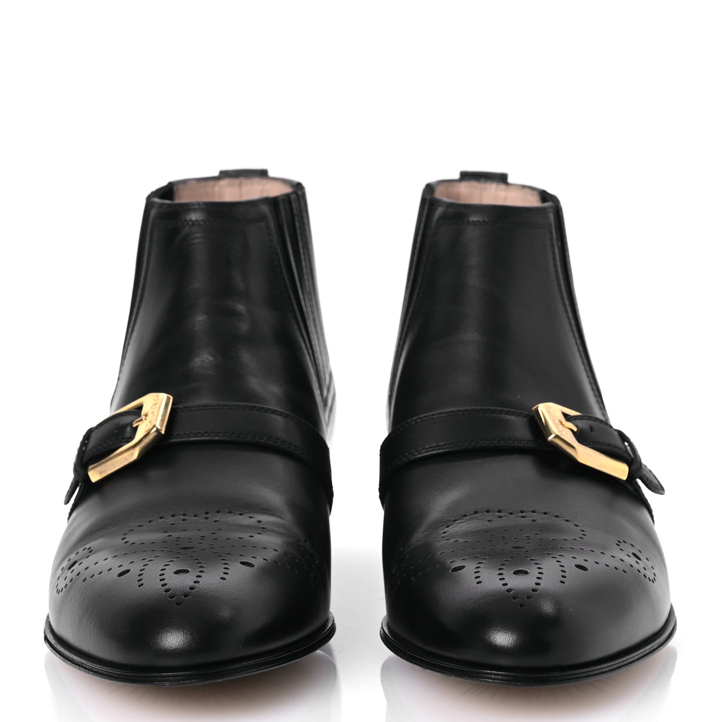 Waxed Calfskin Womens Ankle Boots 37.5 Black