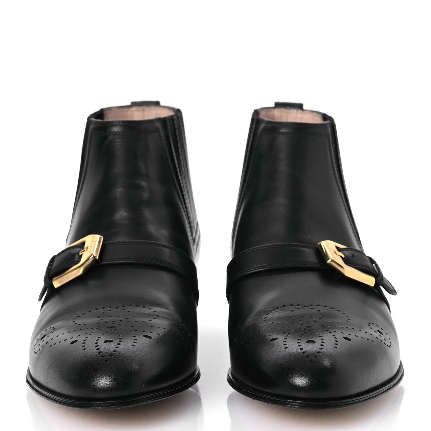 Gucci Waxed Calfskin Womens Ankle Boots 37.5 Black 3 of 13