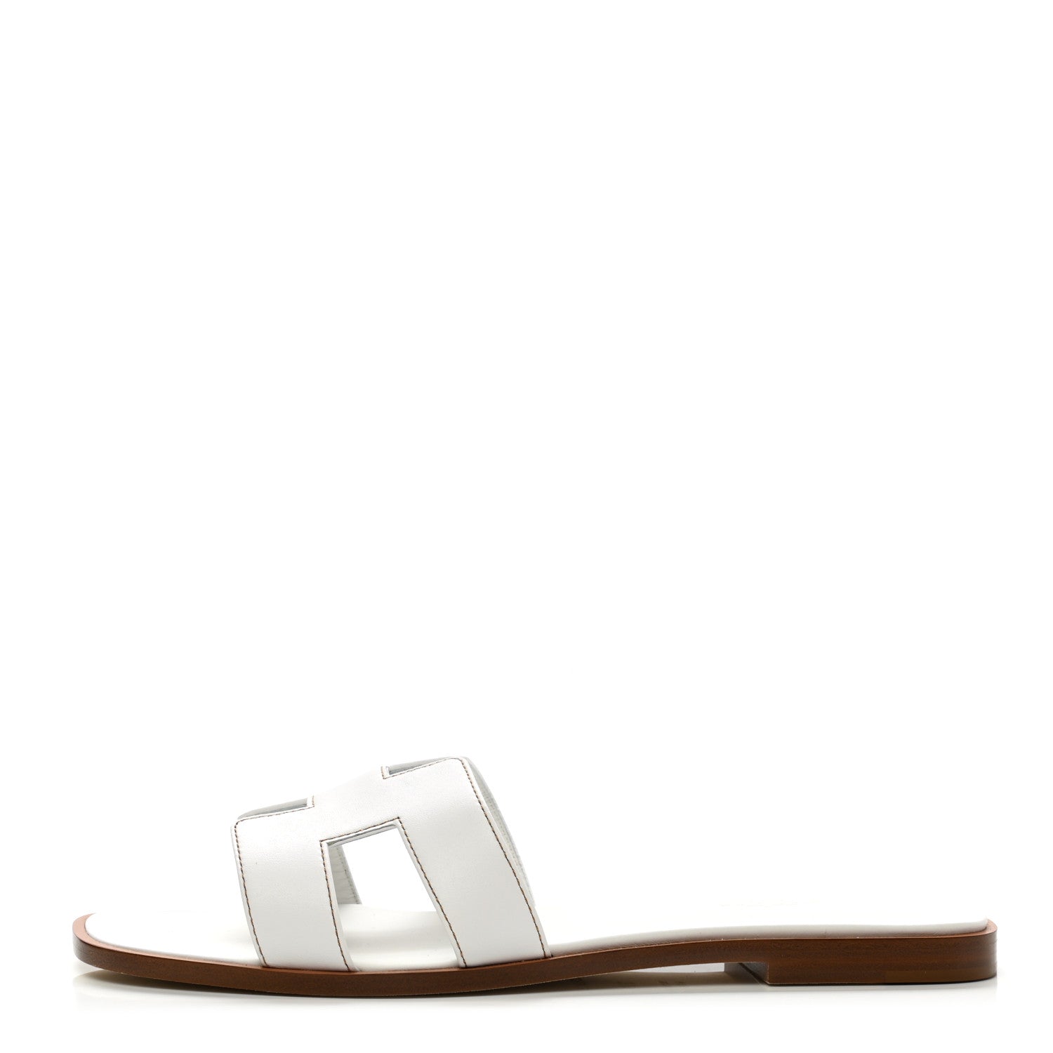Hermes Box Calfskin Oran Sandals 39.5 White 1 of 9