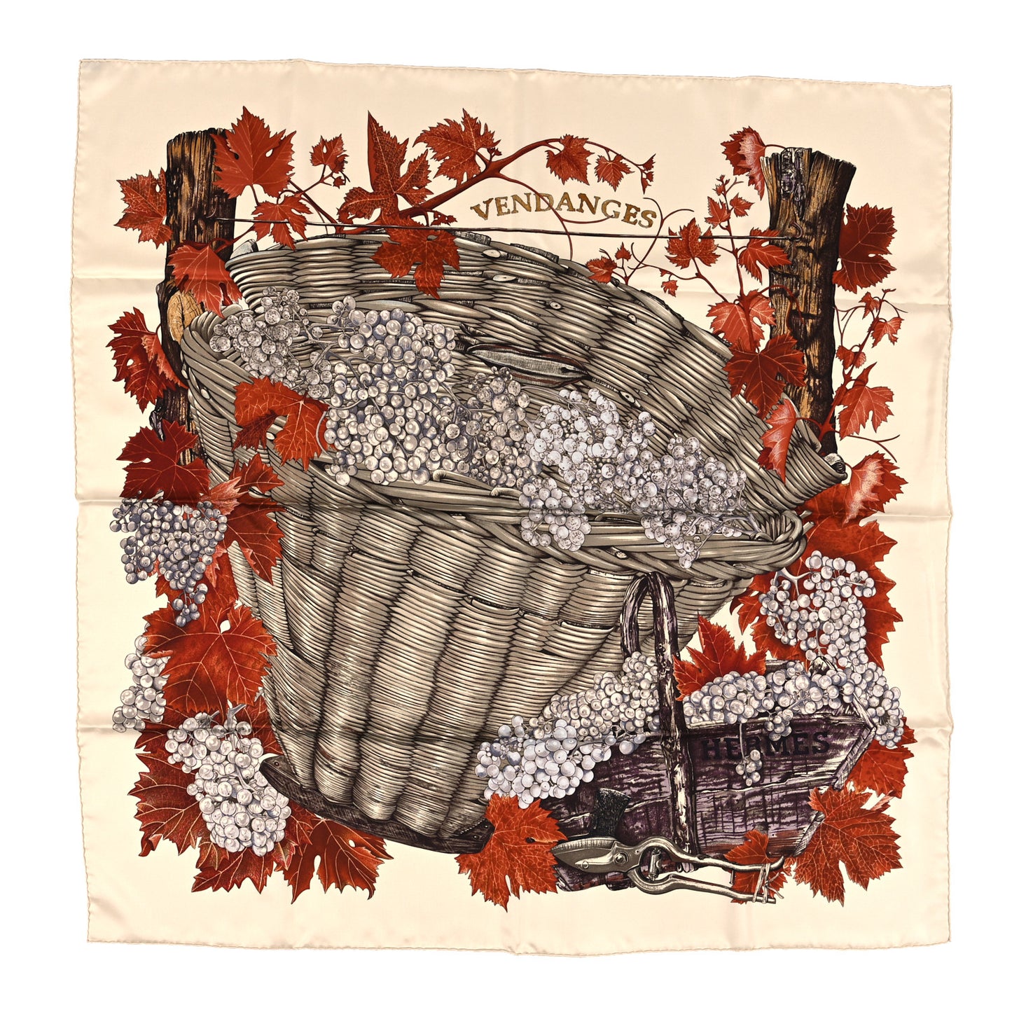 Silk Vendanges Scarf 90