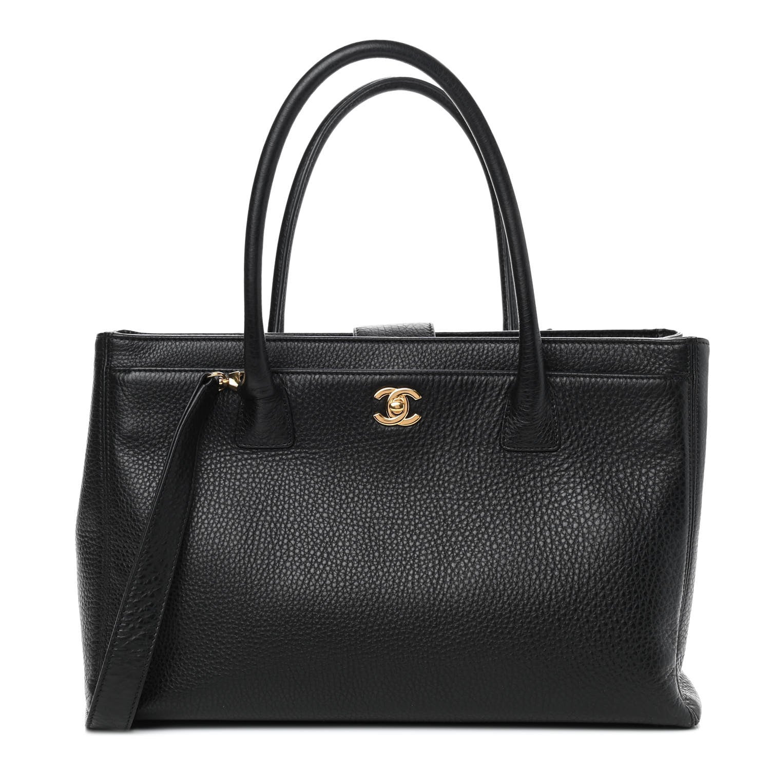 Chanel Calfskin Cerf Executive Shopper Tote Black 1 of 9