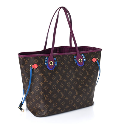 Louis Vuitton Monogram Totem Neverfull MM Magenta 4 of 12