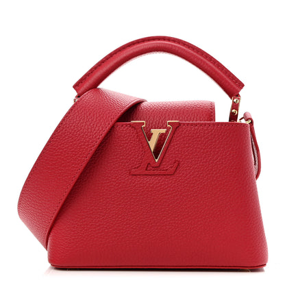 Louis Vuitton Taurillon Mini Capucines Scarlet 1 of 9