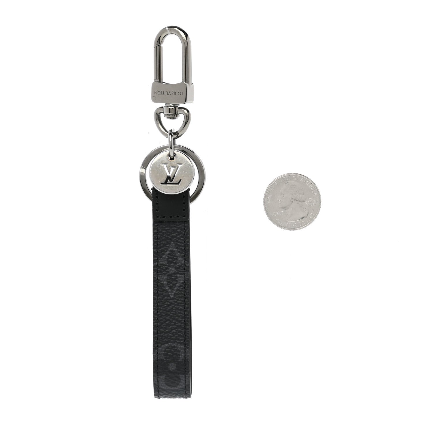 Louis Vuitton Monogram Eclipse Dragonne Bag Charm Key Holder 2 of 4