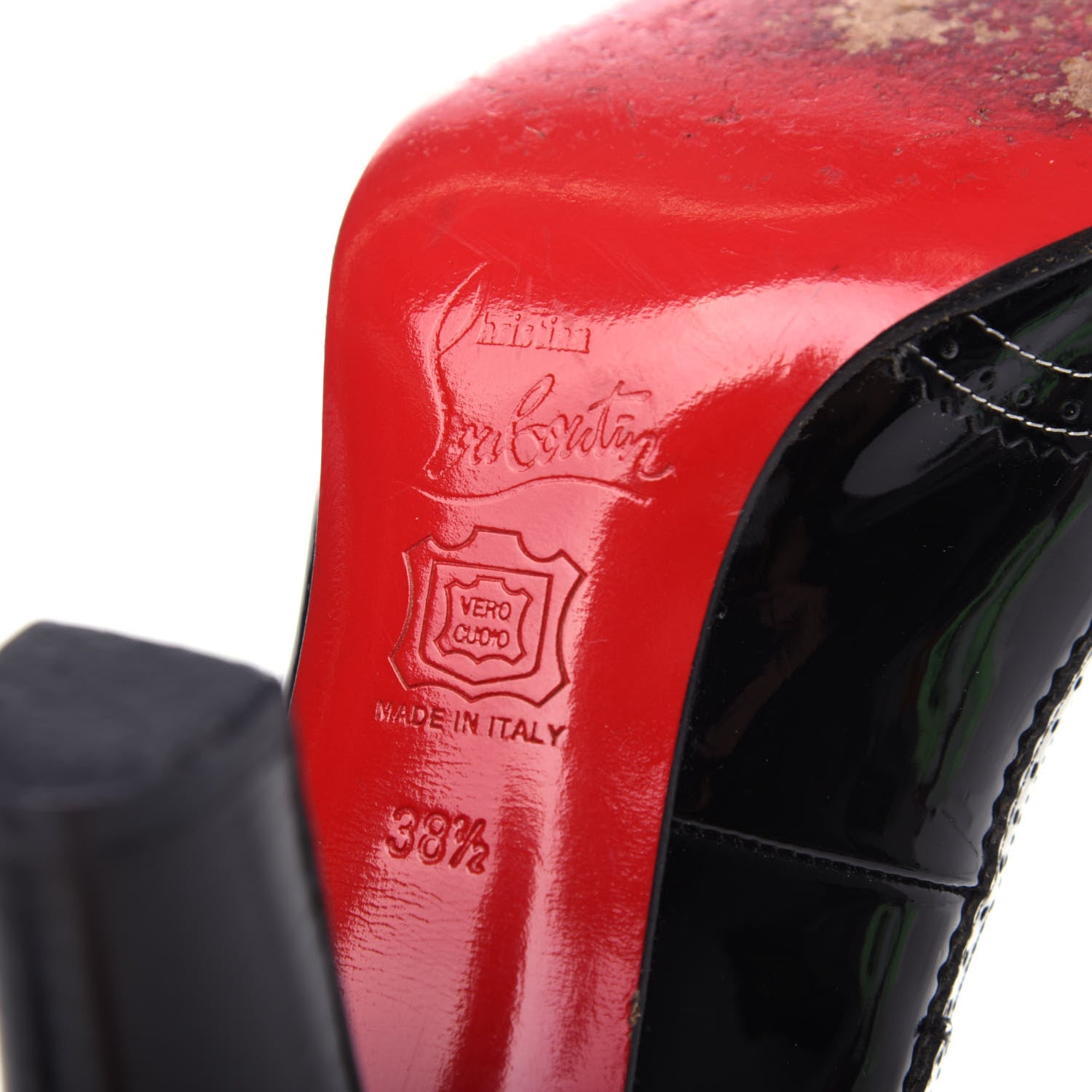 Christian Louboutin Patent Brogue Pumps 38.5 Black 7 of 9