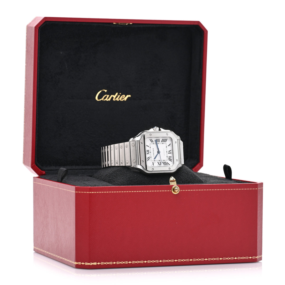 Stainless Steel 35mm Santos de Cartier Automatic Watch