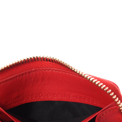 Balenciaga Glossy Nappa Gold Metallic Edge Hardware Zip Around Wallet Rouge Grenade 8 of 10