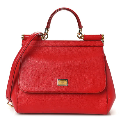Dolce & Gabbana Dauphine Medium Miss Sicily Satchel Dark Red 1 of 10