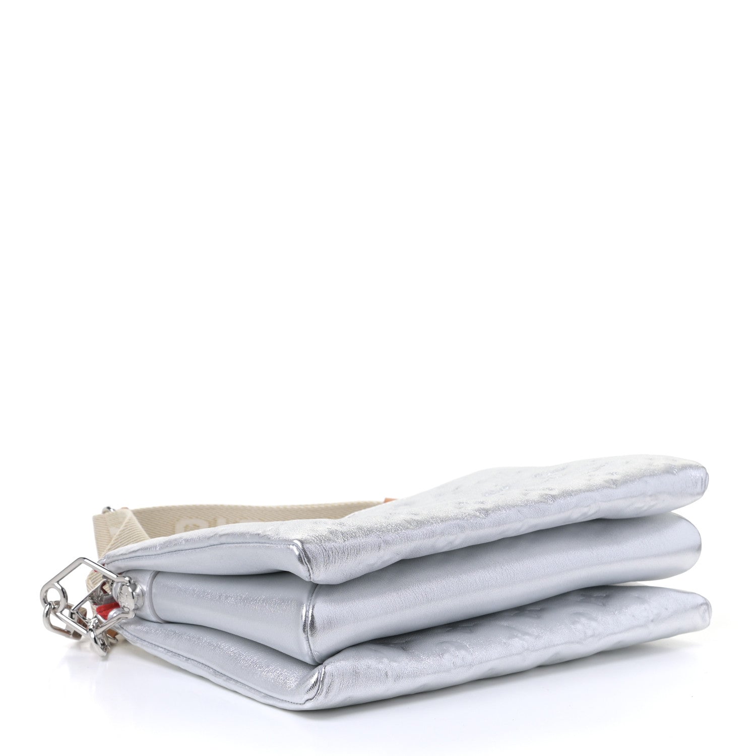 Louis Vuitton Metallic Lambskin Embossed Monogram Coussin PM Silver 3 of 4