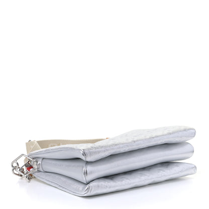Louis Vuitton Metallic Lambskin Embossed Monogram Coussin PM Silver 3 of 4
