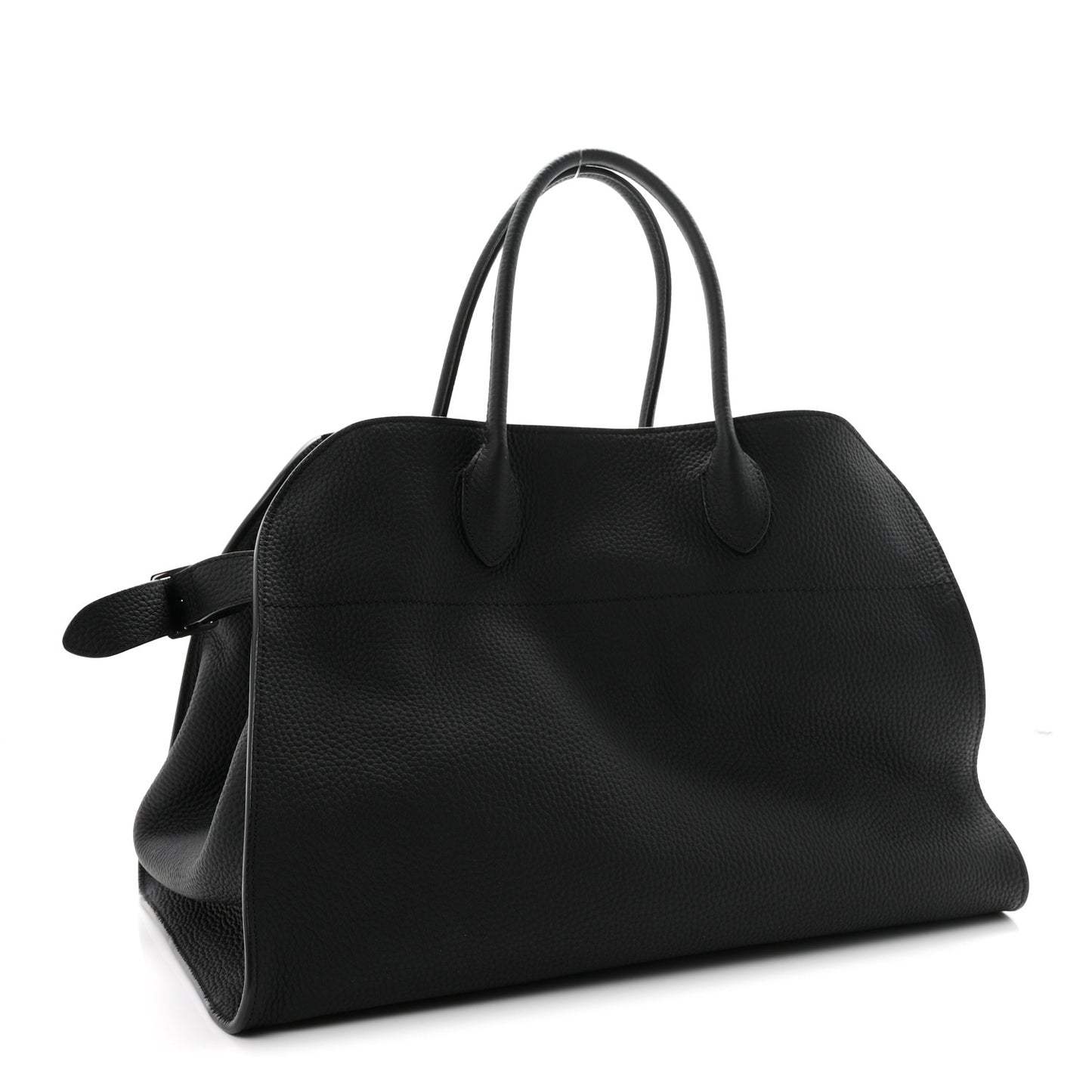 Matte Grained Calfskin Soft Margaux 15 Black