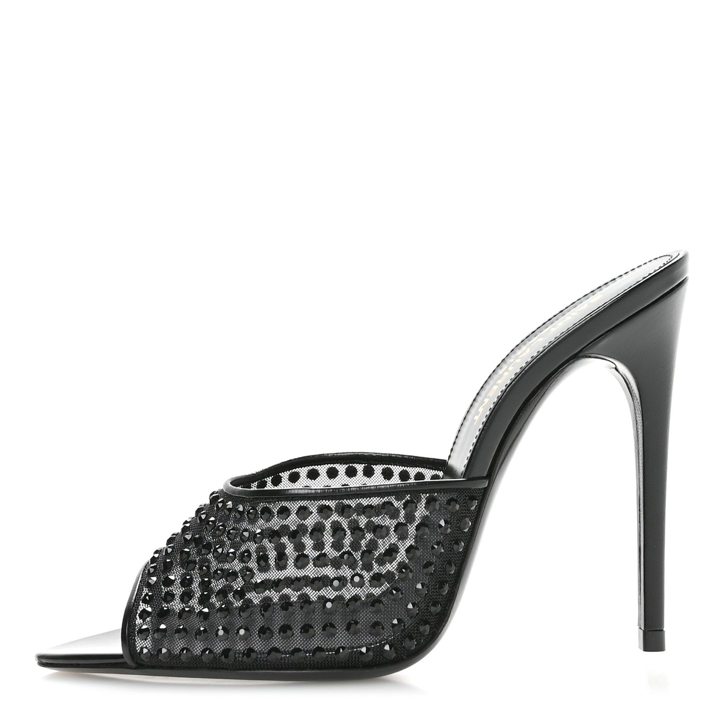 Tulle Strass Gippy 110 Mule Sandals 36.5 Black