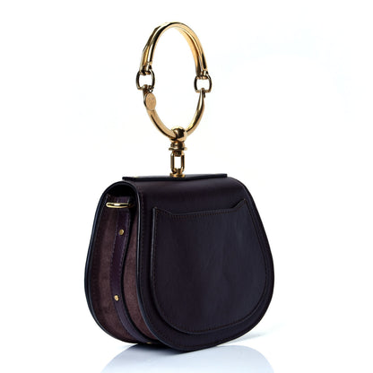 Chloe Calfskin Suede Small Nile Bracelet Bag Carbon Brown 3 of 5