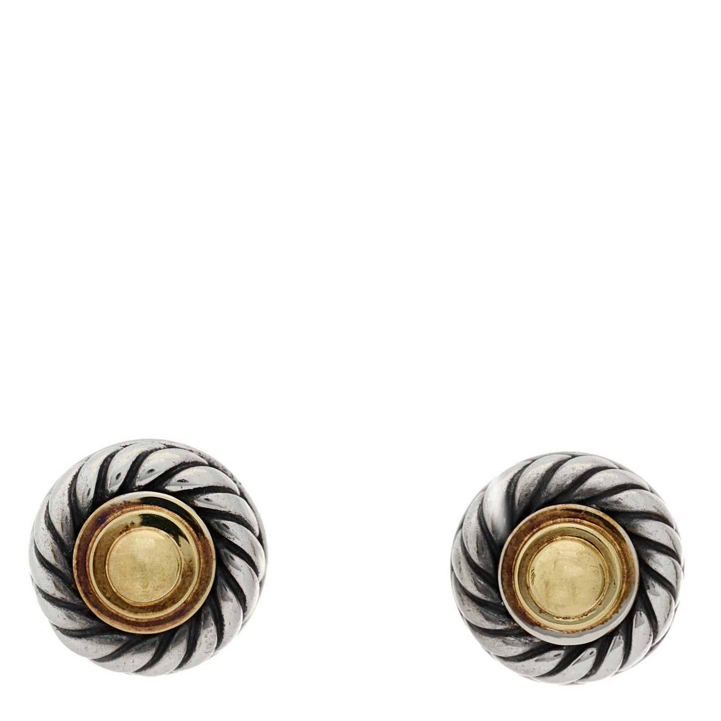 Sterling Silver 14K Yellow Gold Cookie Earrings
