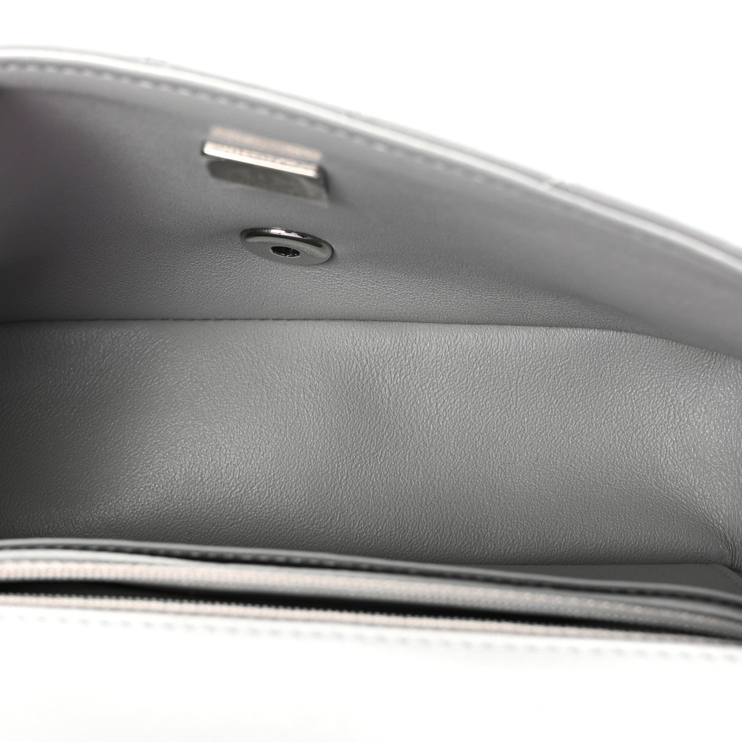 Chanel Lambskin Quilted Mini Rectangular Flap Grey 5 of 10