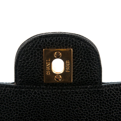 Chanel Caviar Quilted Jumbo Single Flap Black 7 of 9