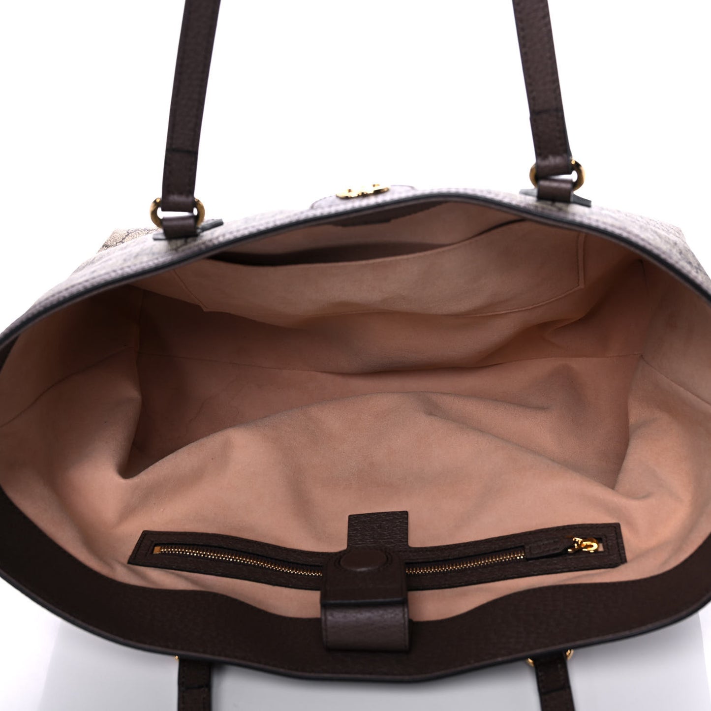 GG Supreme Monogram Medium Ophidia Shopping Tote Brown