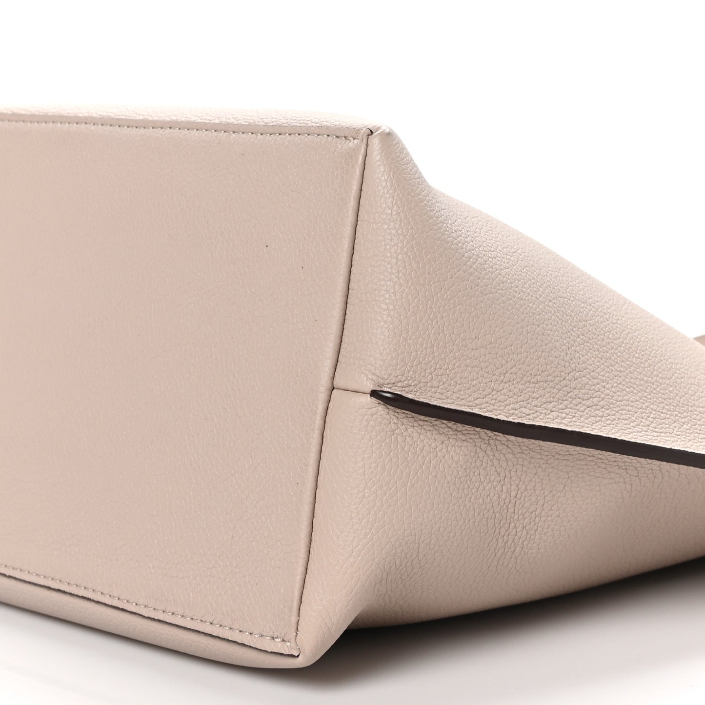 Calfskin Lockme Go Tote Greige