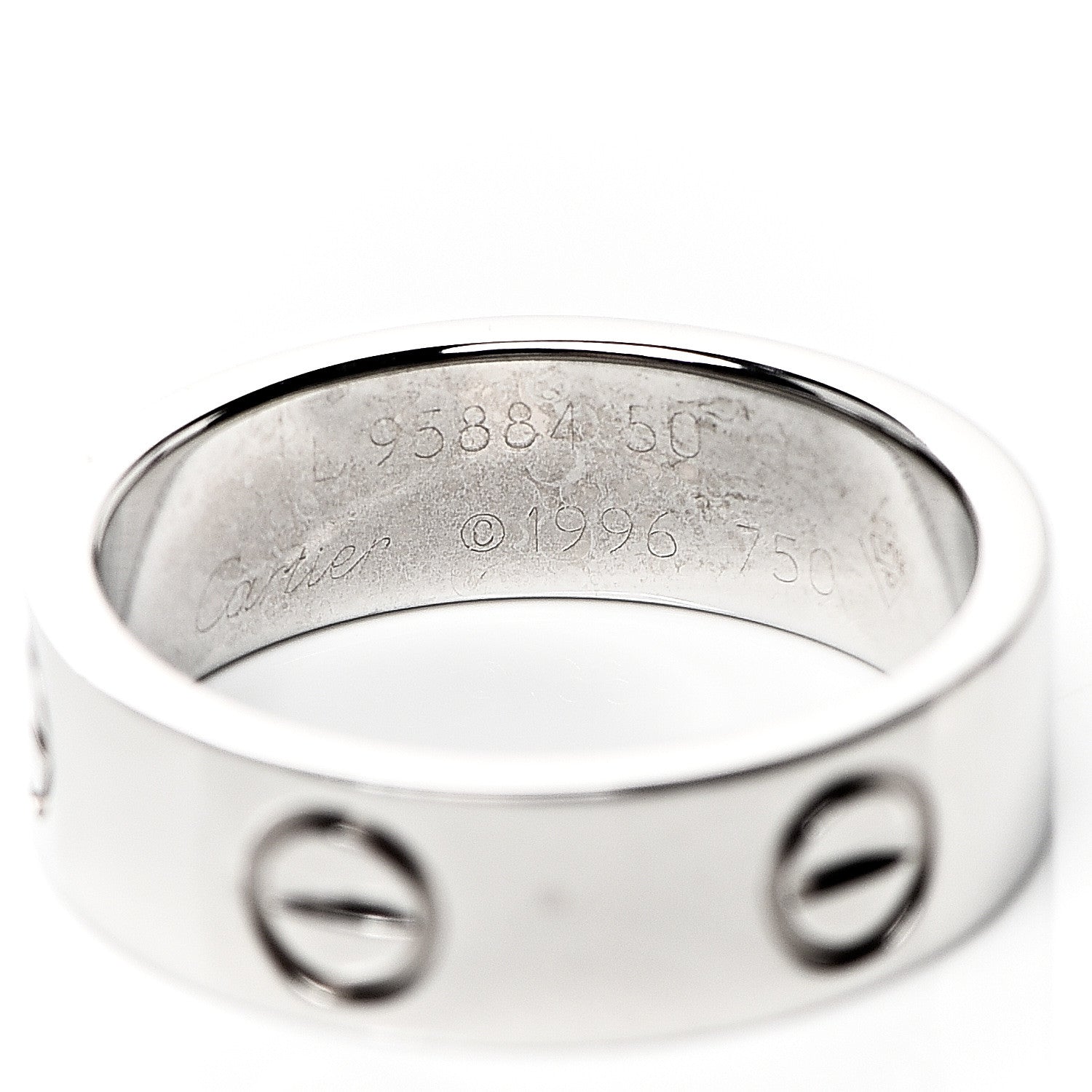 Cartier 18K White Gold 5.5mm LOVE Ring 50 5.25 3 of 3