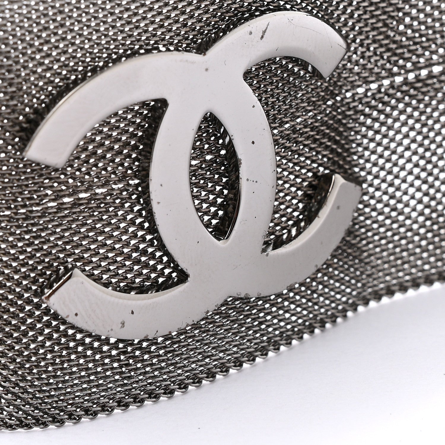 Chanel Metal Mesh CC Bracelet Ruthenium 5 of 7