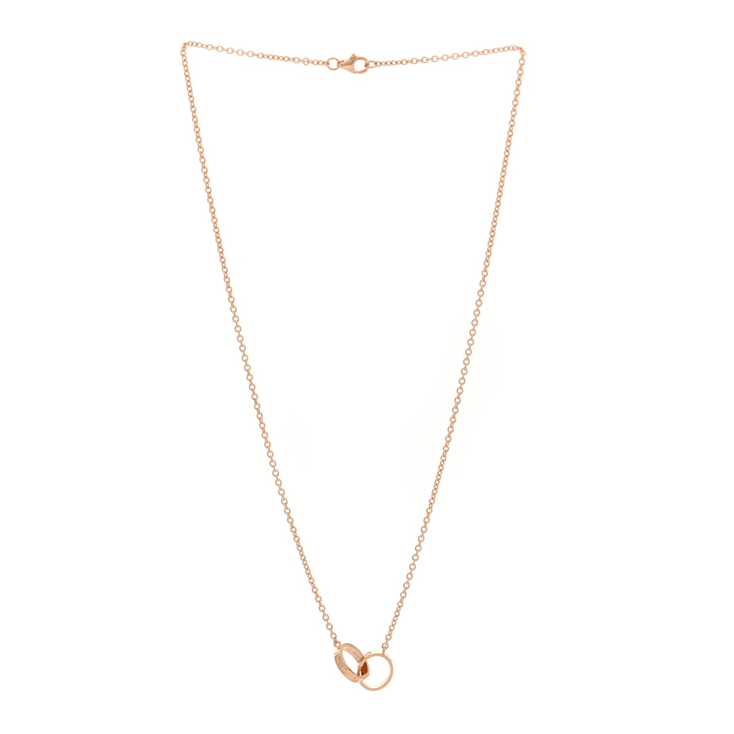 18K Pink Gold Interlocking LOVE Necklace