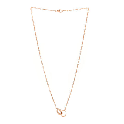Cartier 18K Pink Gold Interlocking LOVE Necklace 3 of 5