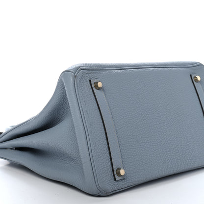 Hermes Togo Birkin 35 Bleu Lin 7 of 10