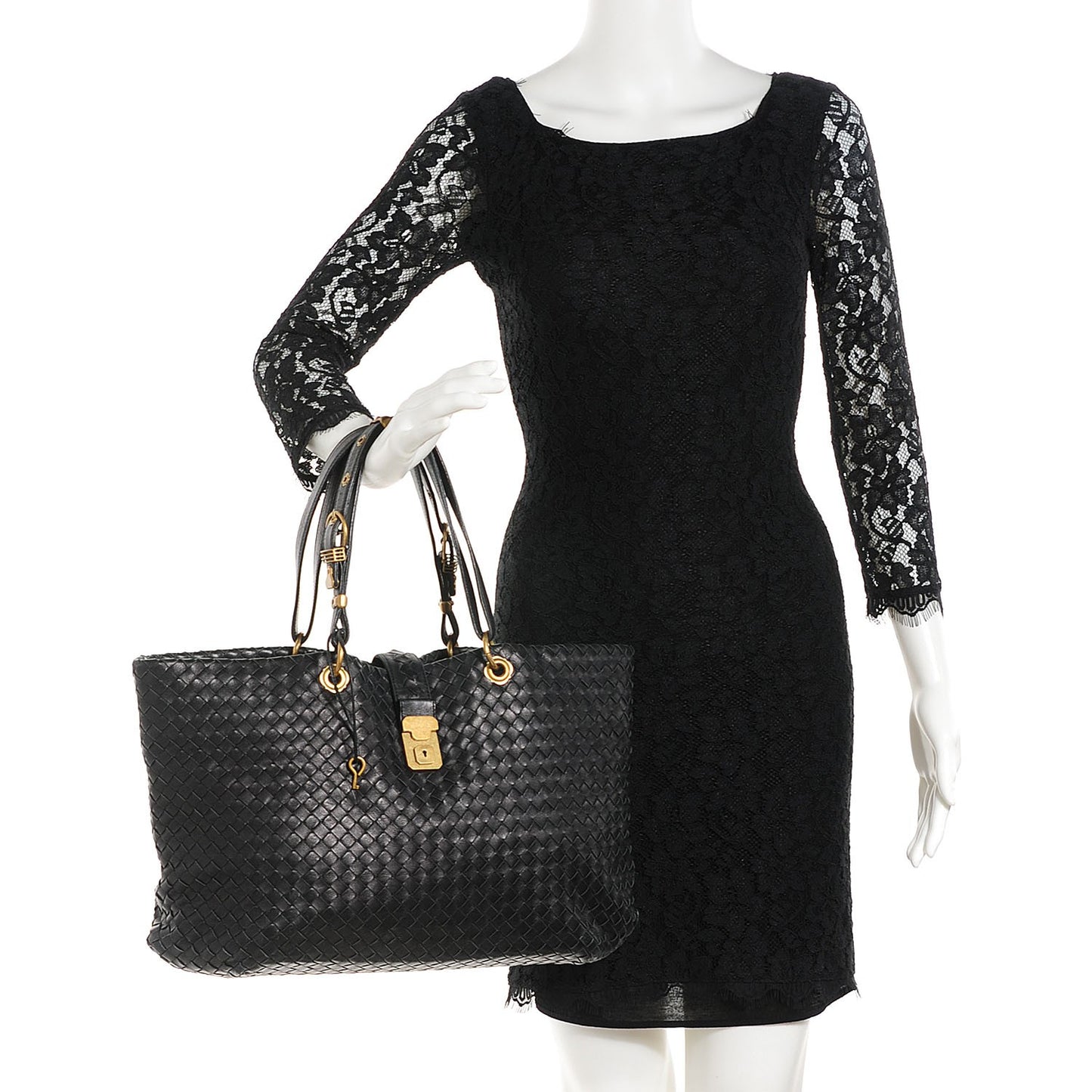 Nappa Intrecciato Capri Large Tote Nero Black