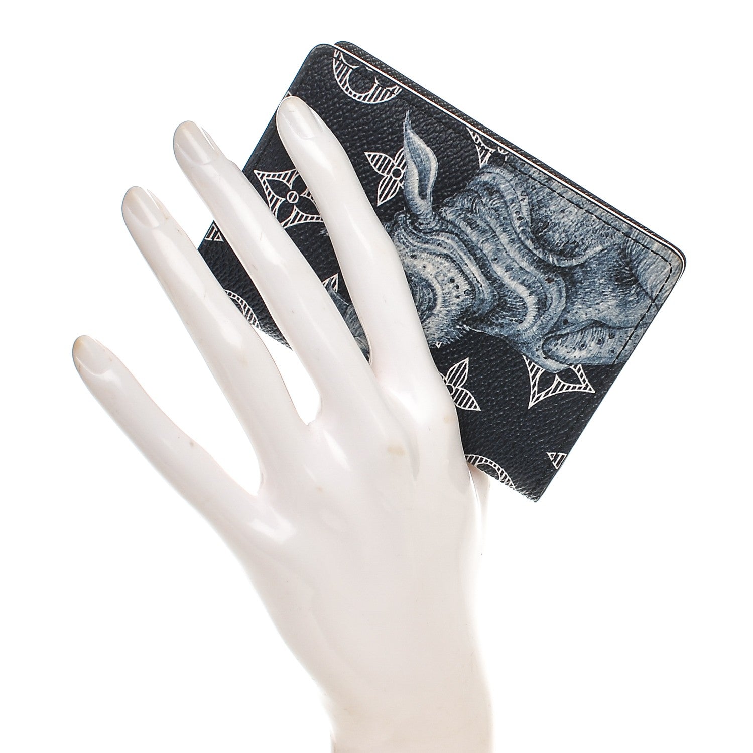 Louis Vuitton Savane Monogram Chapman Rhinoceros Pocket Organizer Encre 2 of 6
