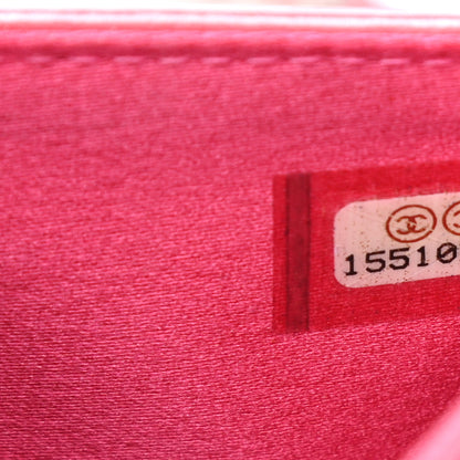 Chanel Patent Camellia Embossed Wallet on Chain WOC Rose 7 of 11