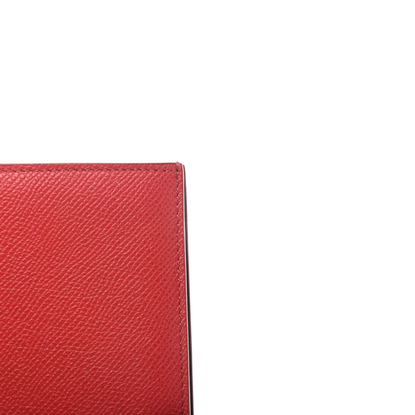 Grained Calfskin Large Multifunction Strap Wallet Coquelicot
