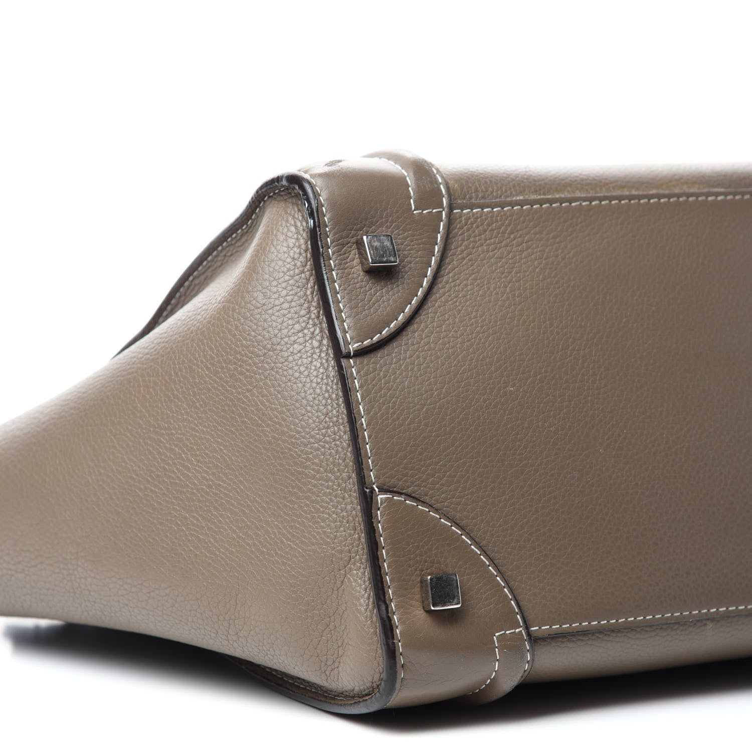 Celine Drummed Calfskin Mini Luggage Souris 6 of 15