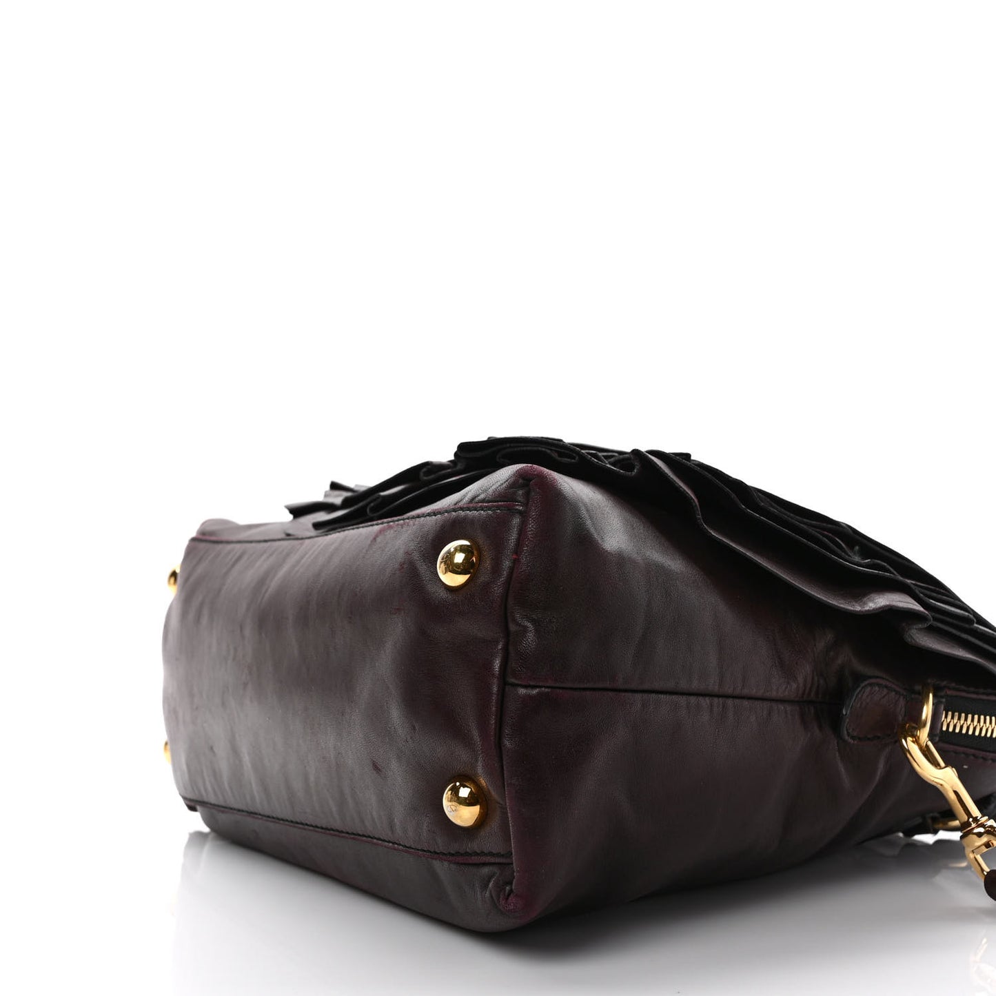 Nappa Petale Dome Bag Burgundy