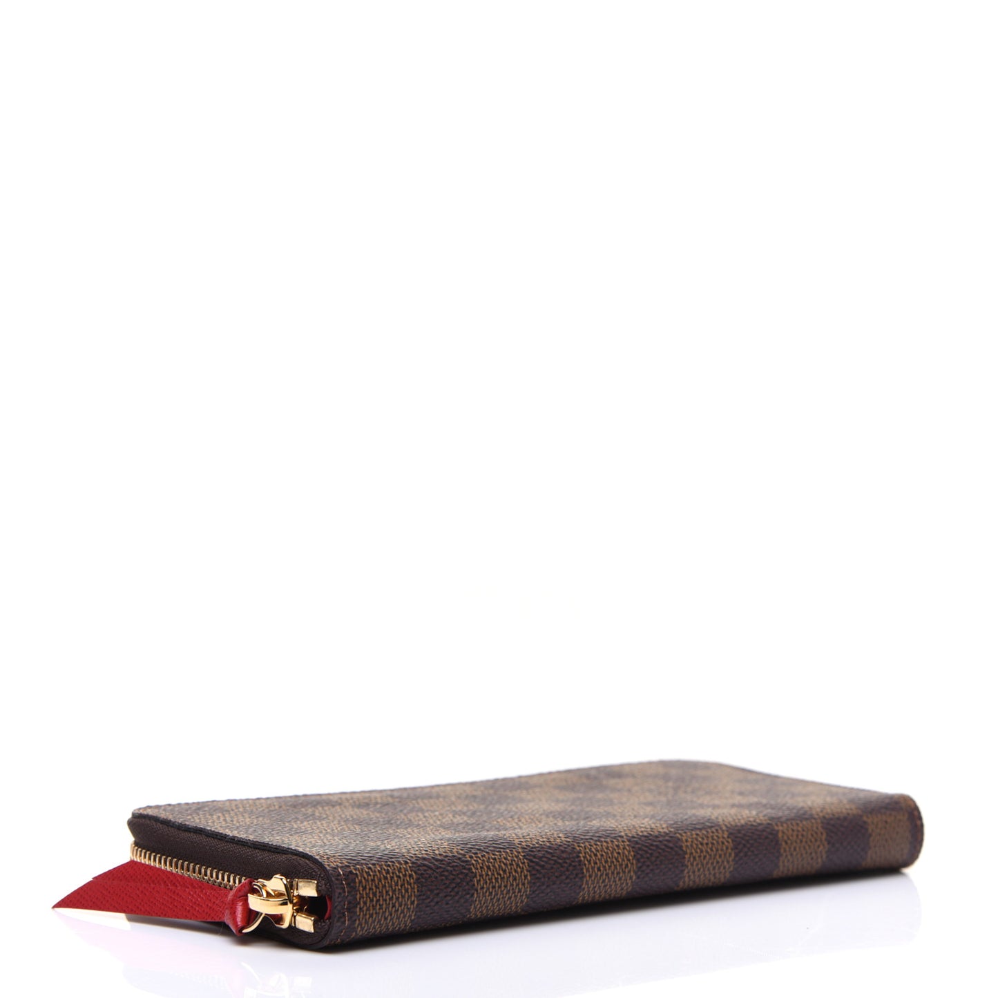 Damier Ebene Clemence Wallet Cherry