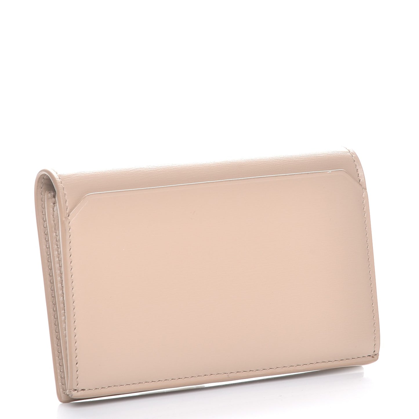Calfskin Fragments Flap Wallet Dark Beige