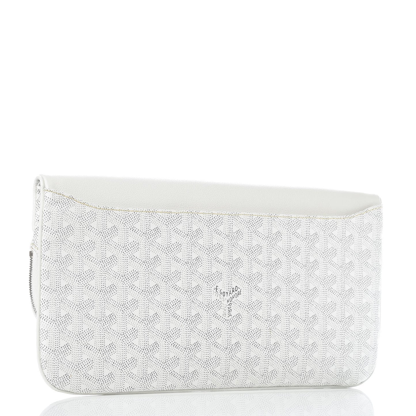 Goyardine Sainte Marie Soft Clutch White