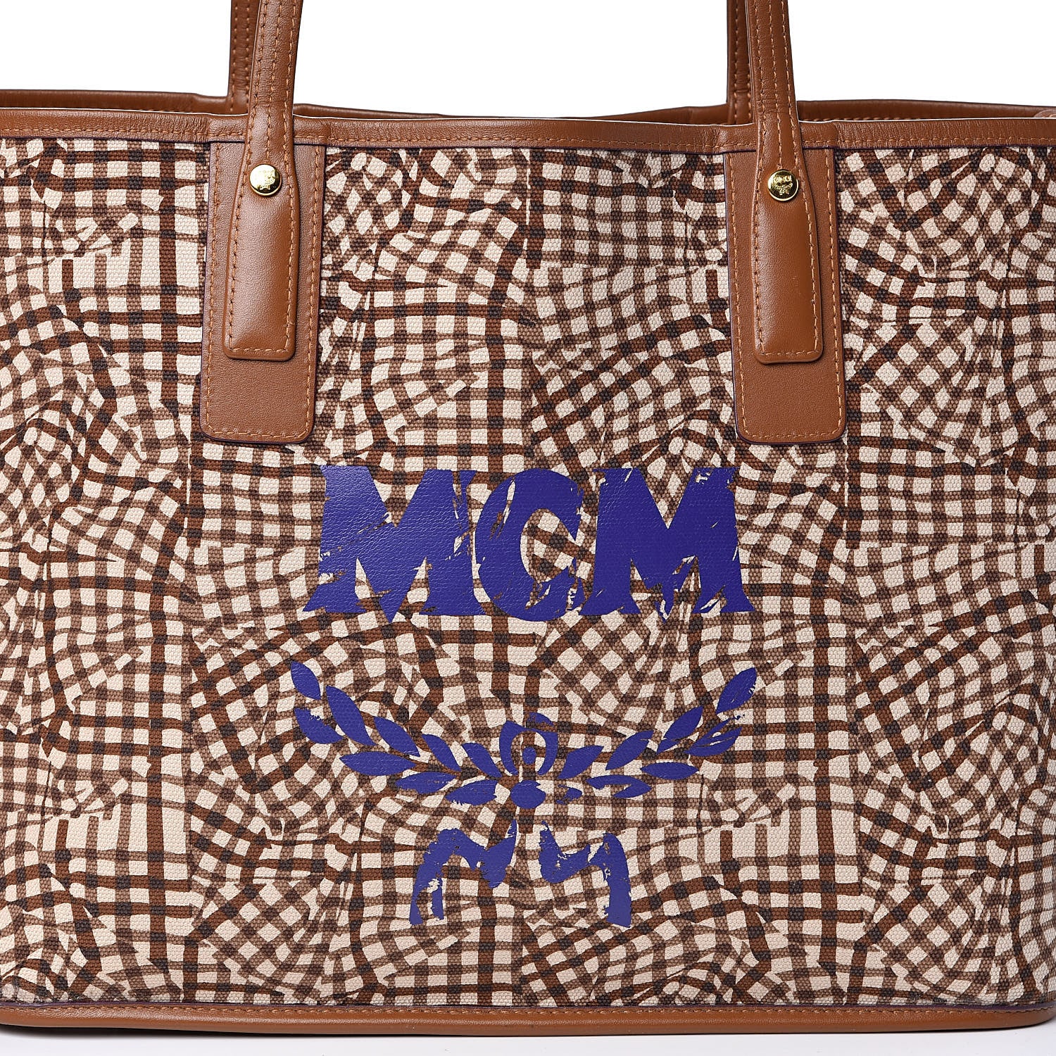 MCM Visetos Medium Liz Reversible Shopper Tote Cognac 16 of 16