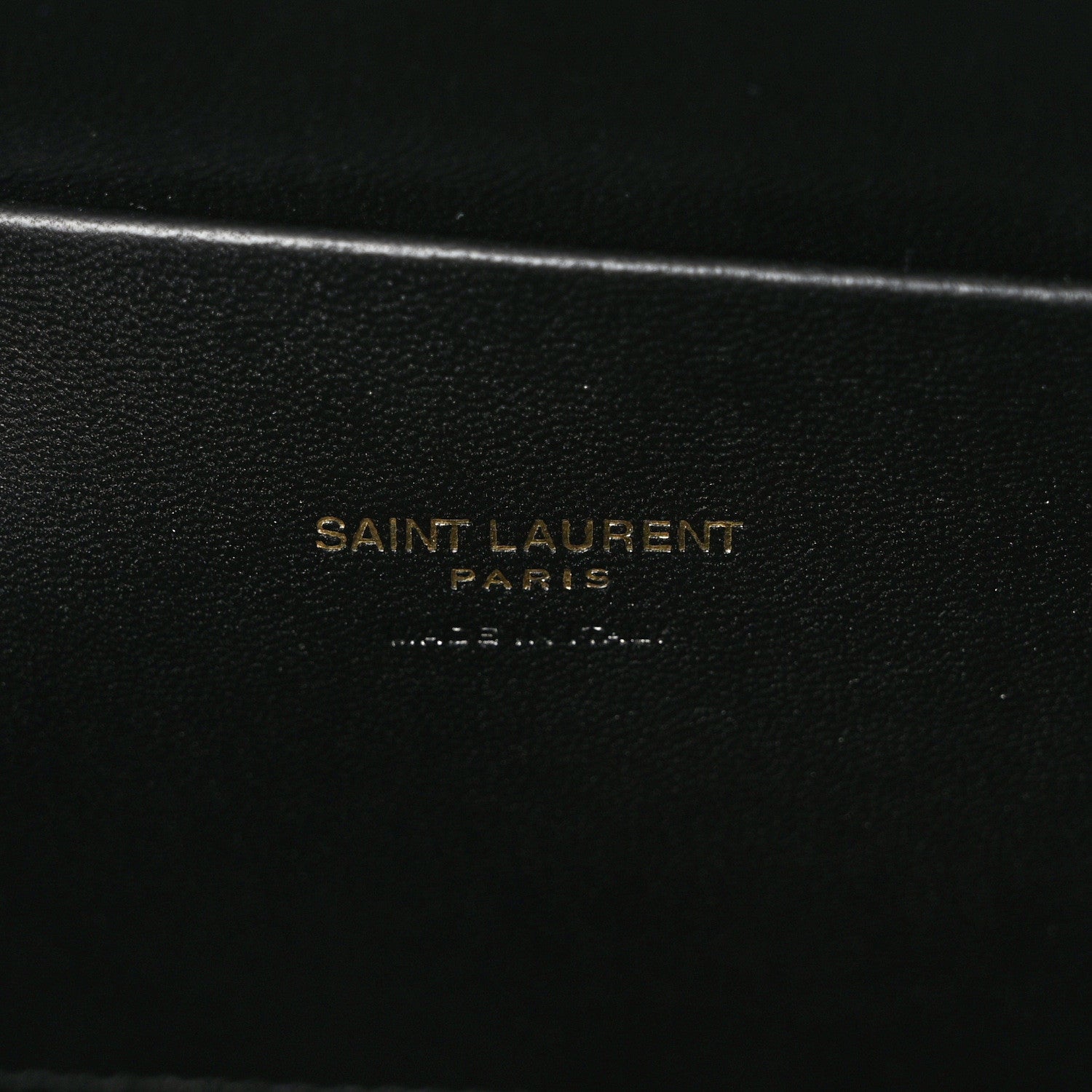 Saint Laurent Nappa Patent Calfskin Two-Toned Gaia Shoulder Bag Sea Salt Black 6 of 8